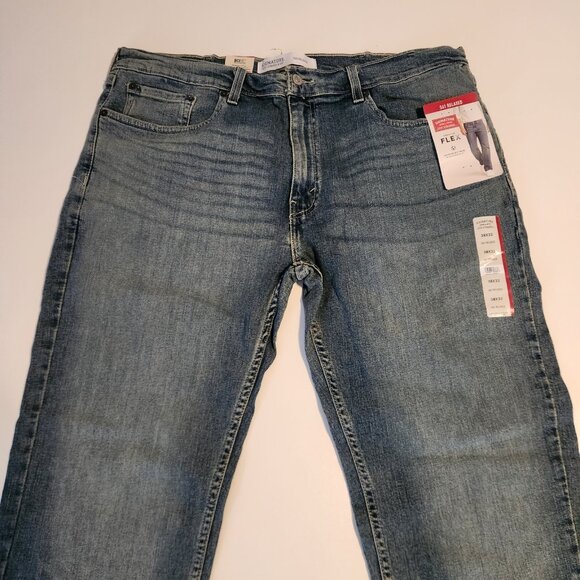 Signature Levi Strauss S61 Relaxed Fit Jeans Stretch Blue Mens 38x32 NEW NWT - Picture 12 of 16